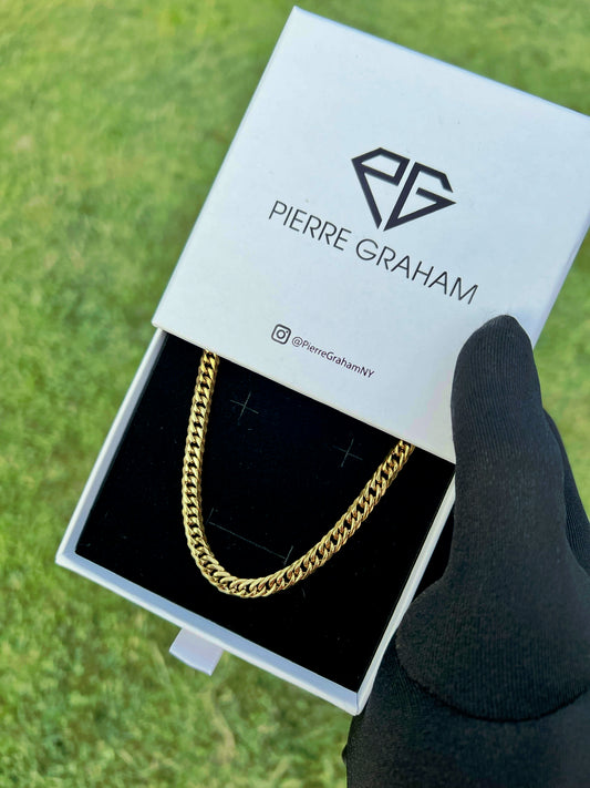 8mm Miami Cuban Link Chain Necklace in 18K Gold