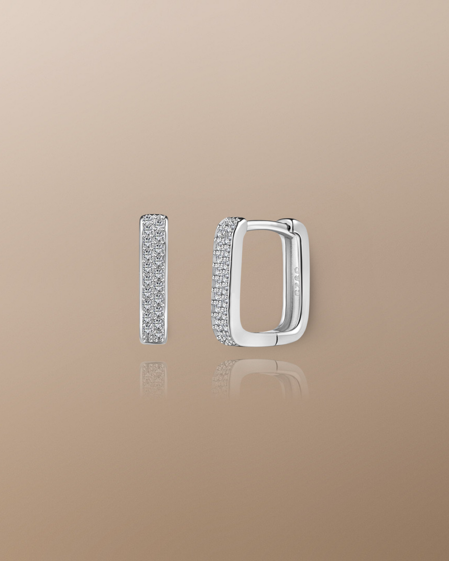 The Haven Sterling Silver Hoops in White Gold