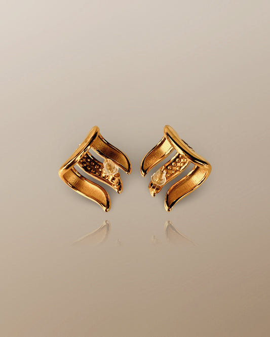 The Phoenix Cuff Feather Earrings in 18K Gold