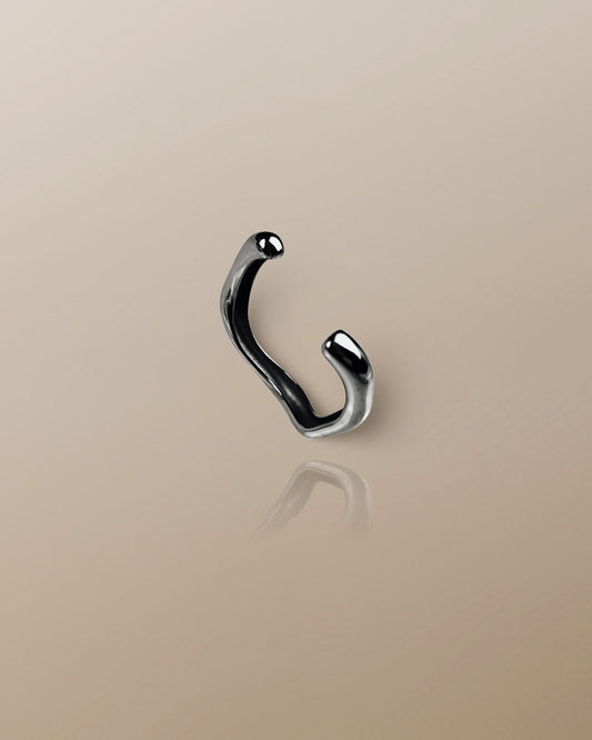 The Nova Bold Wavy Cuff Bangle in Silver