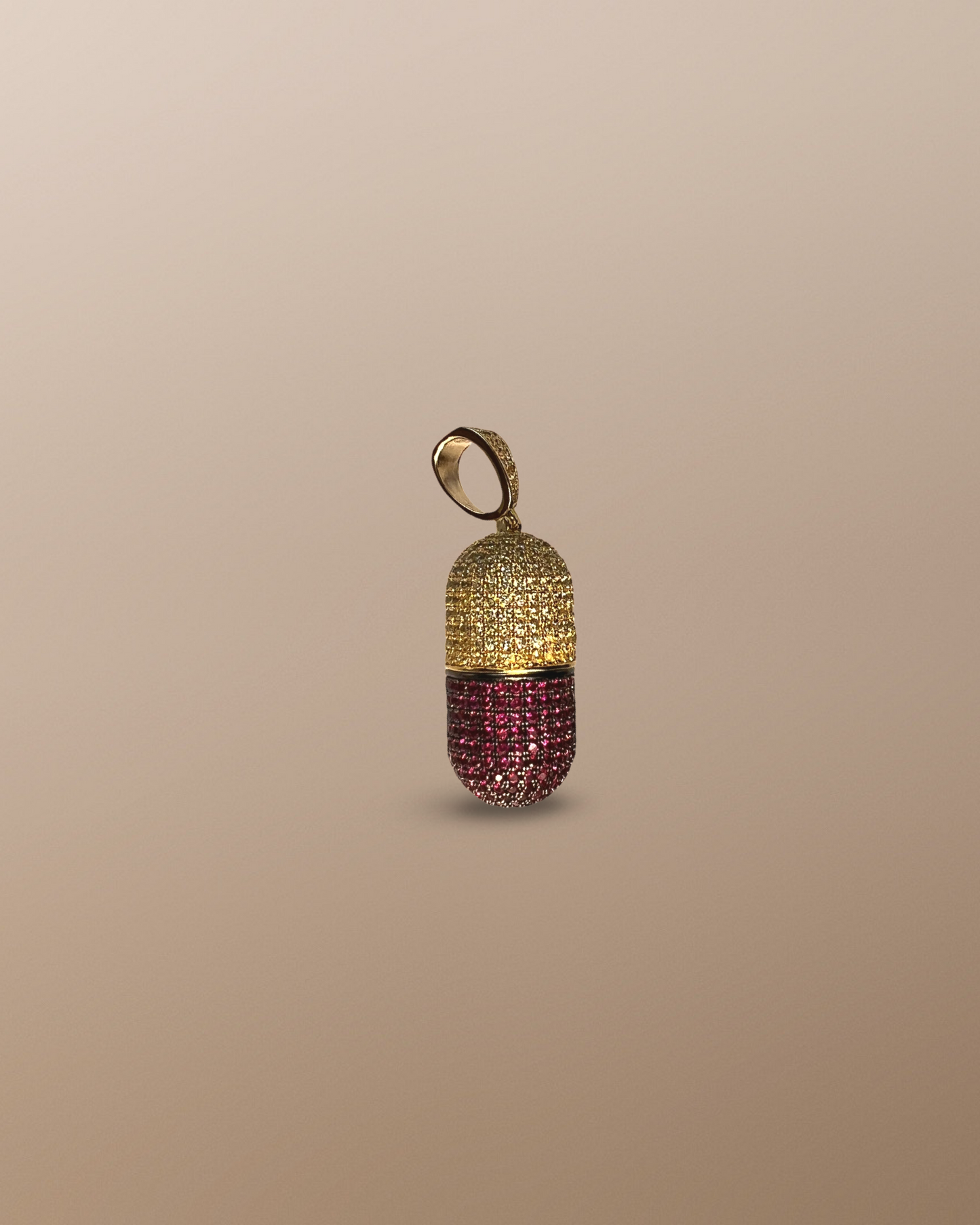 Magic Bean Two-Tone Glitz Pendant in 14K Gold