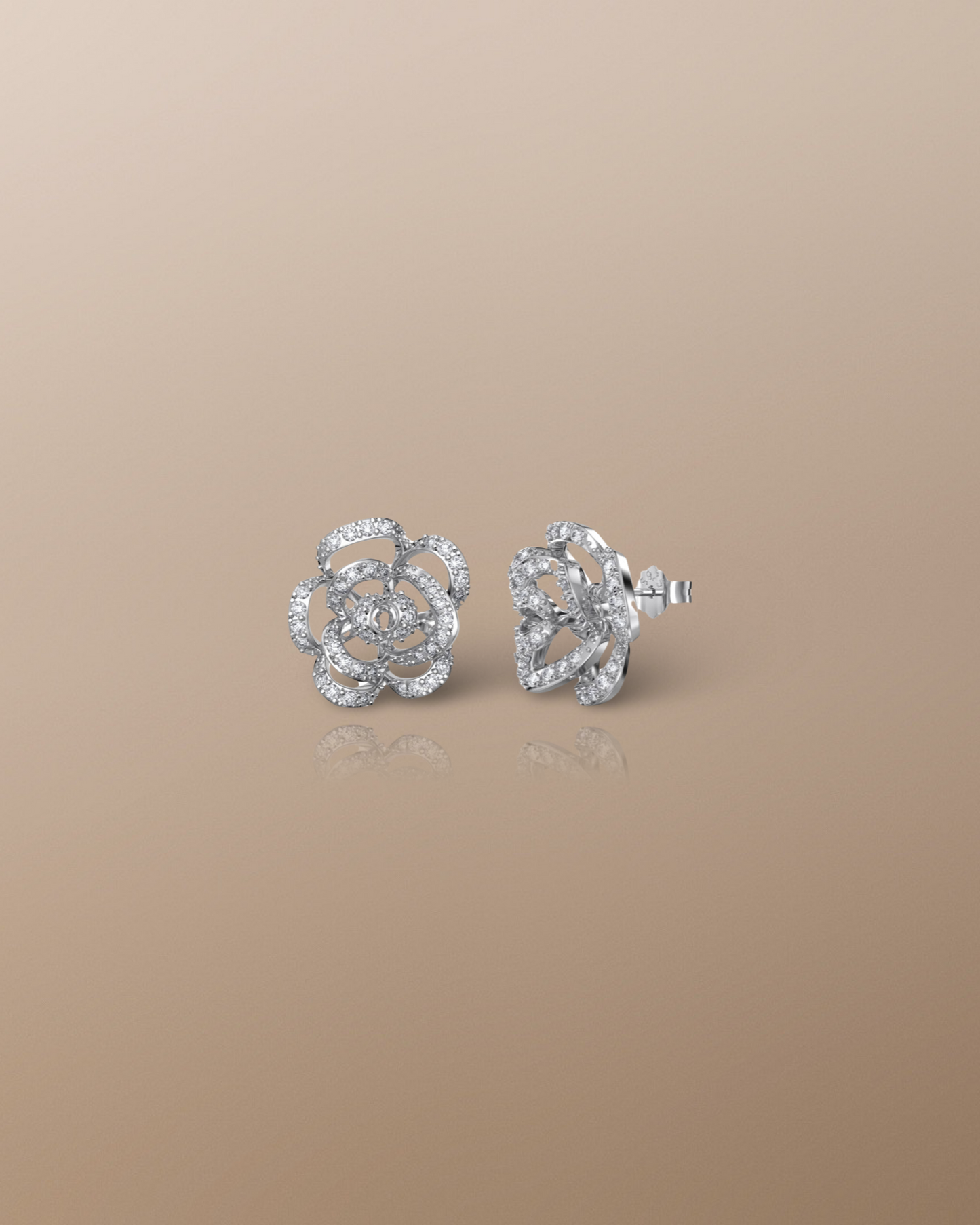 The Zahara Rose Earrings in 925 Sterling Silver