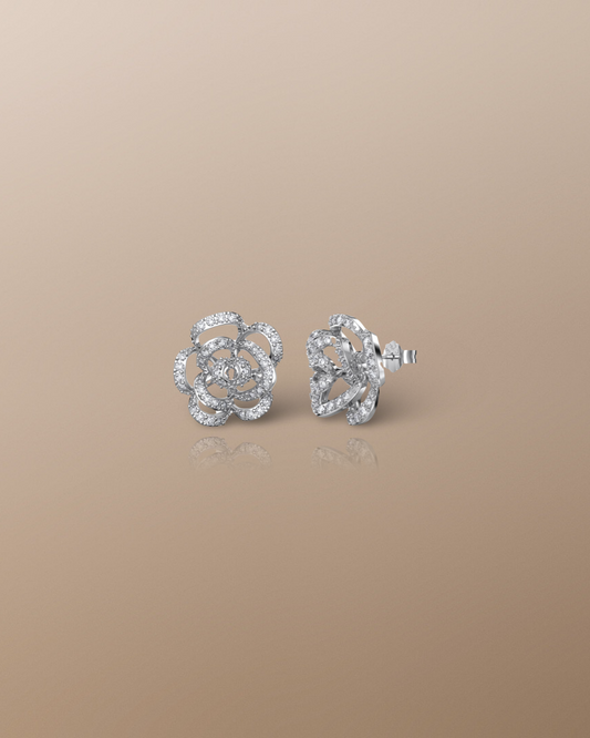 The Zahara Rose Earrings in 925 Sterling Silver