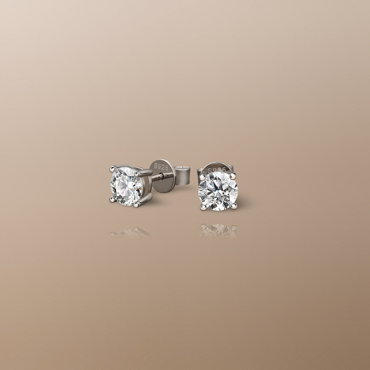 Solace Moissanite Stud (.50ct) in White Gold