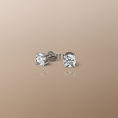 Solace Moissanite Stud (.50ct) in White Gold