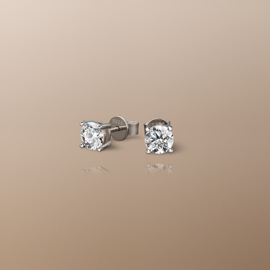 Solace Moissanite Stud (.50ct) in White Gold