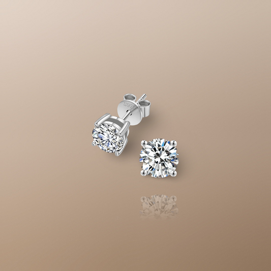 Solace Moissanite Stud (.50ct) in White Gold