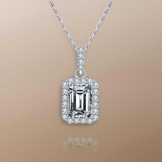 The Zuri (1.0ct) Moissanite Pendant Necklace in White Gold