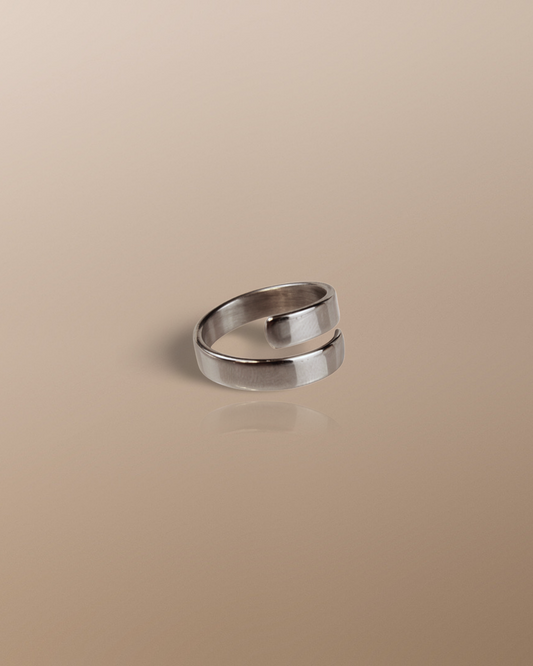 Open Looped Stacking Ring in Silver