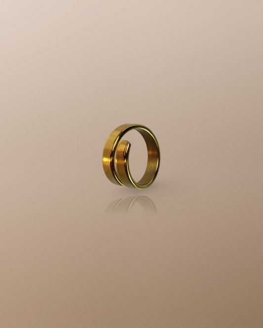 Open Looped Stacking Ring in 18K Gold