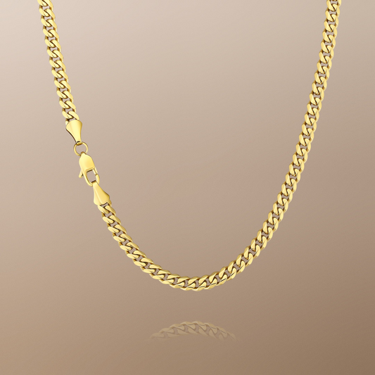 The Six - 5mm Cuban Link Chain Necklace in 14K Gold