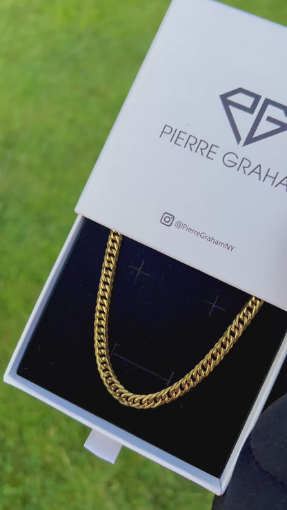 8mm Miami Cuban Link Chain Necklace in 18K Gold
