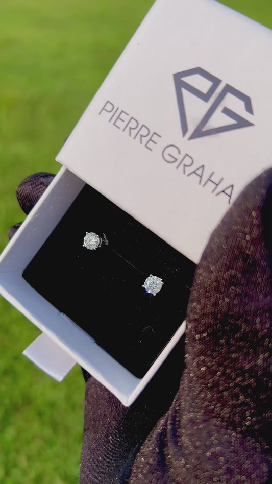 Solace Moissanite Stud (.50ct) in White Gold