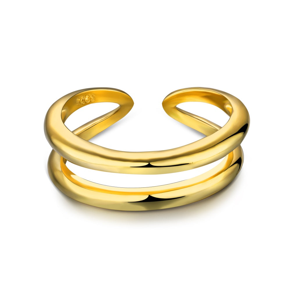 Graham Ring Double Looped Stacking Ring in 18K Gold – Pierre Graham Jewelry