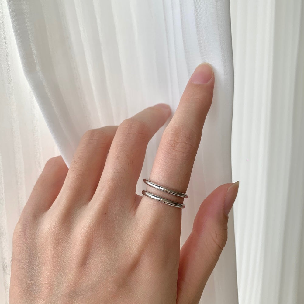 Graham Ring Double Looped Stacking Ring in Silver – Pierre Graham Jewelry